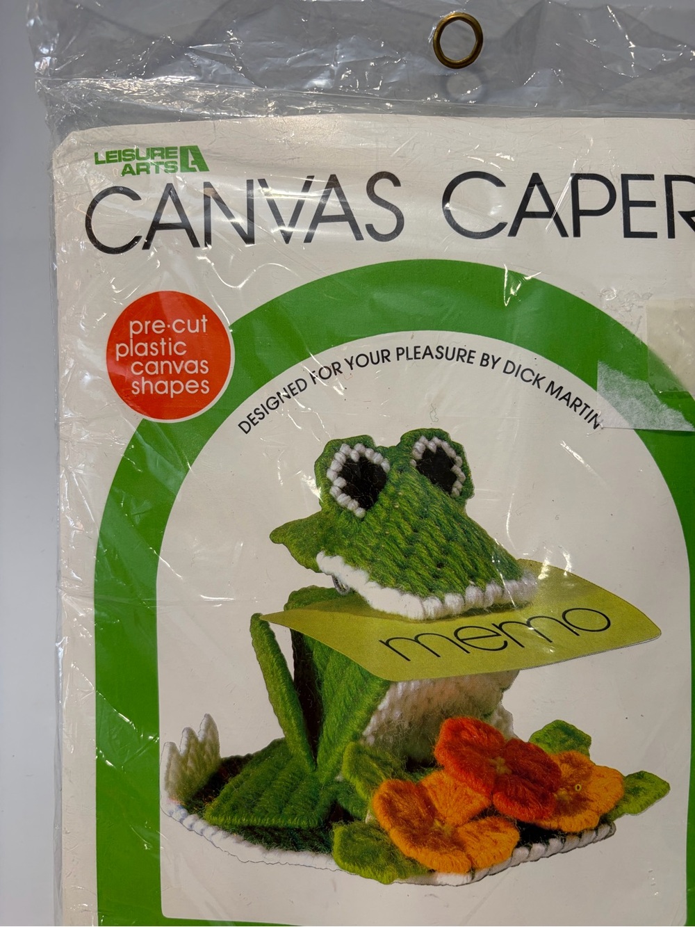 Leisure Arts Canvas Capers FROG Memo Holder Kit 4.5"x 4" NEW! Sealed